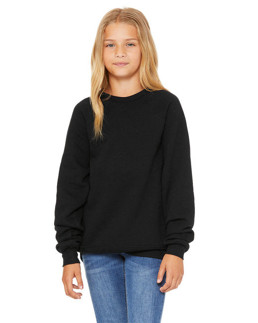 Youth Sponge Fleece Raglan Sweatshirt - BLAcK - S(D0102H7KAA6)