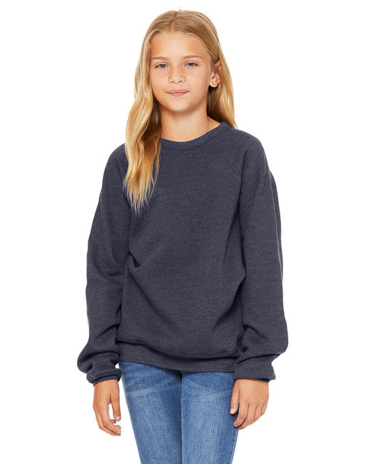 Youth Sponge Fleece Raglan Sweatshirt - BLAcK - S(D0102H7KASP)