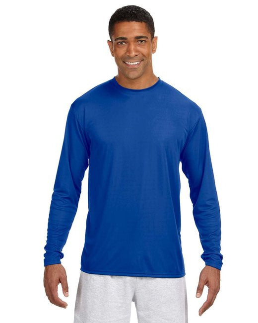 Mens cooling Performance Long Sleeve T-Shirt - ATHLETIc ORANgE - S(D0102H7KB9T)