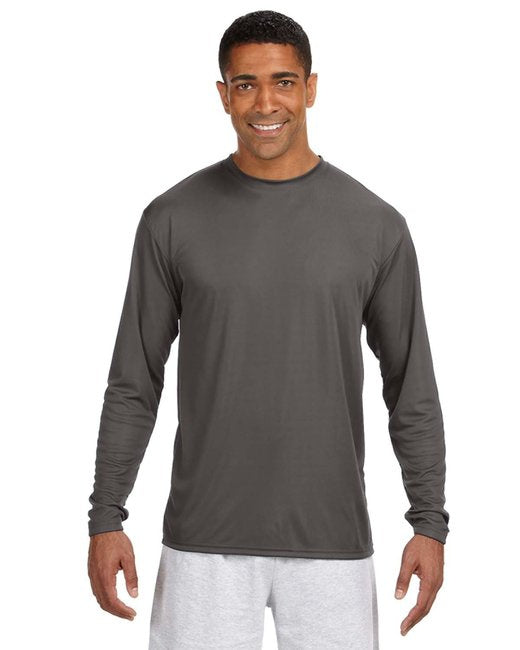 Mens cooling Performance Long Sleeve T-Shirt - ATHLETIc ORANgE - S(D0102H7KBgJ)