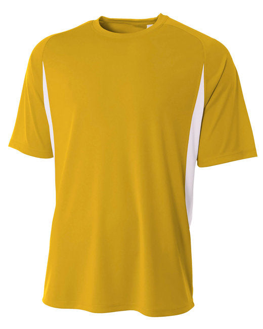 Youth cooling Performance color Blocked T-Shirt - gOLD WHITE - S(D0102H7KBR8)