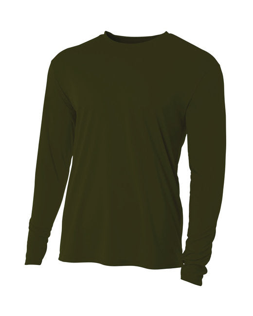 Mens cooling Performance Long Sleeve T-Shirt - ATHLETIc ORANgE - S(D0102H7KBS8)