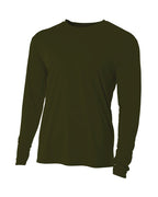 Mens cooling Performance Long Sleeve T-Shirt - ATHLETIc ORANgE - S(D0102H7KBSP)