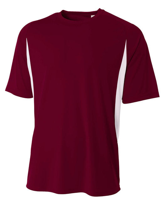 Youth cooling Performance color Blocked T-Shirt - gOLD WHITE - S(D0102H7KBX6)