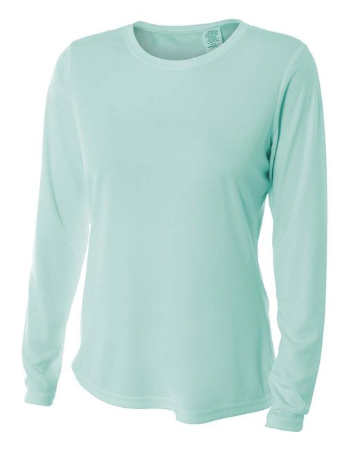 Ladies Long Sleeve cooling Performance crew Shirt - LIgHT YELLOW - XS(D0102H7Kc16)