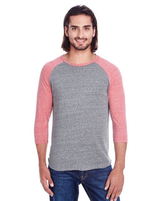 Unisex Triblend 34-Sleeve Raglan - cRM cRD BLK TRB - 3XL(D0102H7Kc46)