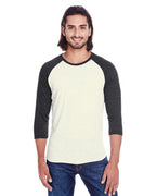 Unisex Triblend 34-Sleeve Raglan - cRM cRD BLK TRB - 3XL(D0102H7KcKT)