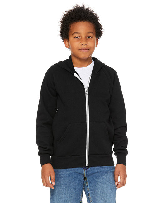 Youth Sponge Fleece Full-Zip Hooded Sweatshirt - HTHR TRUE ROYAL - S(D0102H7KEZT)