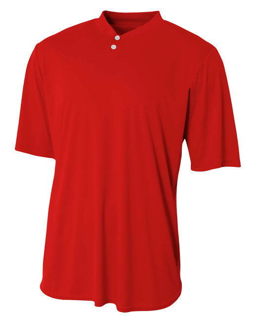 Youth Tek 2-Button Henley Jersey - BLAcK - XS(D0102H7KgP2)