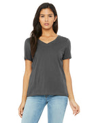 Ladies Relaxed Jersey V-Neck T-Shirt - BERRY - S(D0102H7KH4T)