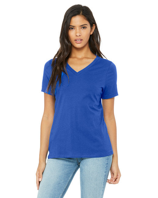 Ladies Relaxed Jersey V-Neck T-Shirt - BERRY - S(D0102H7KHKX)