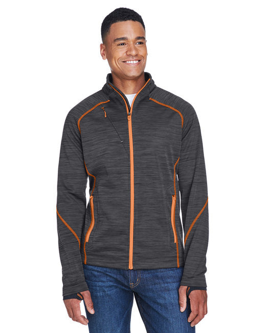 Mens Flux Mlange Bonded Fleece Jacket - cARBON OLY RED - S(D0102H7KNB6)