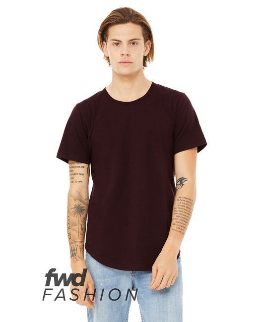 FWD Fashion Mens curved Hem Short Sleeve T-Shirt - WHITE - S(D0102H7KP32)