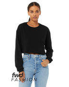 FWD Fashion Ladies cropped Long-Sleeve T-Shirt - WHITE - S(D0102H7KP3X)