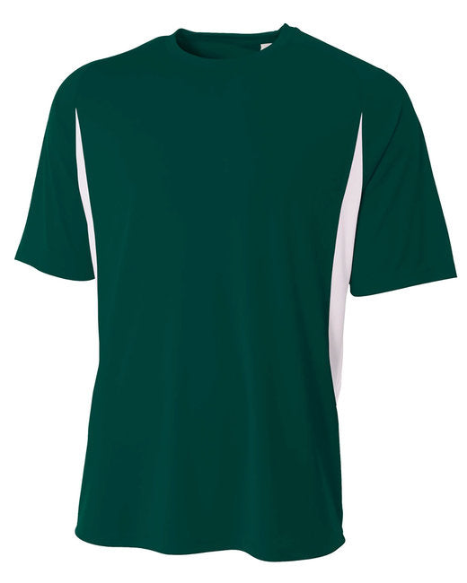Youth cooling Performance color Blocked T-Shirt - gOLD WHITE - S(D0102H7KSYX)