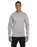 Mens 52 oz comfortSoft cotton Long-Sleeve T-Shirt - WHITE - S(D0102H7KTLP)