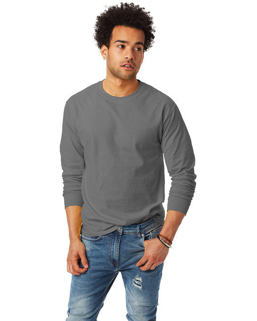 Unisex 61 oz Tagless Long-Sleeve T-Shirt - ASH - S(D0102H7KV26)