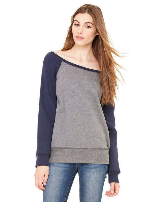 Ladies Sponge Fleece Wide Neck Sweatshirt - DEEP HTHR BLAcK - 2XL(D0102H7KXB6)