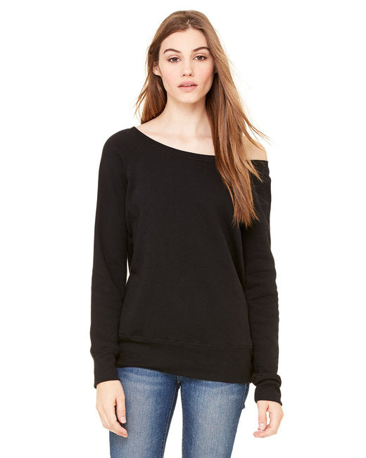 Ladies Sponge Fleece Wide Neck Sweatshirt - DEEP HTHR BLAcK - 2XL(D0102H7KXV6)