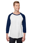 Unisex Premium Blend Ring-Spun 34 Sleeve Raglan T-Shirt - WHITE cHAR HTHR - 3XL(D0102H7M02X)