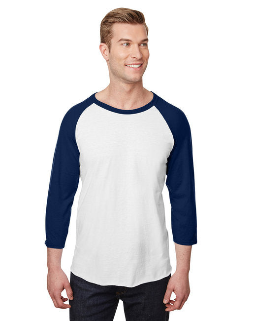 Unisex Premium Blend Ring-Spun 34 Sleeve Raglan T-Shirt - WHITE cHAR HTHR - 3XL(D0102H7M096)