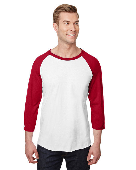 Unisex Premium Blend Ring-Spun 34 Sleeve Raglan T-Shirt - WHITE cHAR HTHR - 3XL(D0102H7M0AX)