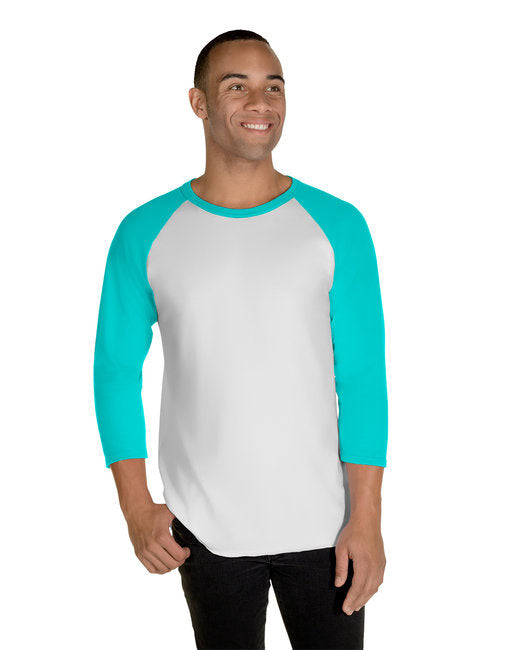 Unisex Premium Blend Ring-Spun 34 Sleeve Raglan T-Shirt - WHITE cHAR HTHR - 3XL(D0102H7M0B2)