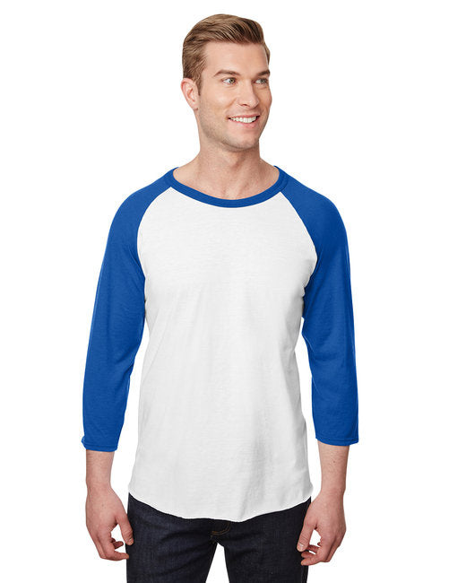 Unisex Premium Blend Ring-Spun 34 Sleeve Raglan T-Shirt - WHITE cHAR HTHR - 3XL(D0102H7M0JJ)