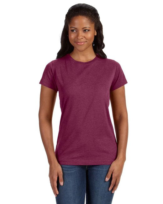 Ladies Fine Jersey T-Shirt - VINTAgE BURgUNDY - XS(D0102H7M2SP)