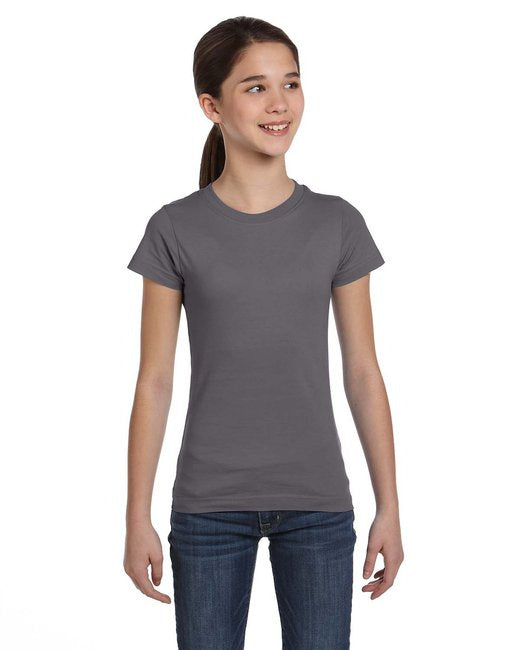 girls Fine Jersey T-Shirt - AQUA - XS(D0102H7M6cP)