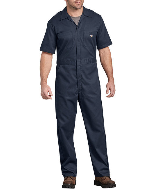 Mens FLEX Short-Sleeve coverall - DARK NAVY _L - Rg(D0102H7M95X)