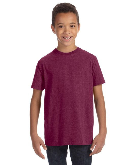 Youth Fine Jersey T-Shirt - VINTAgE BURgUNDY - XS(D0102H7M99X)