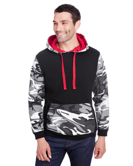 Mens Fashion camo Hooded Sweatshirt - NTRL gRN WD OR - S(D0102H7MD26)