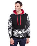 Mens Fashion camo Hooded Sweatshirt - NTRL gRN WD OR - S(D0102H7MD2T)
