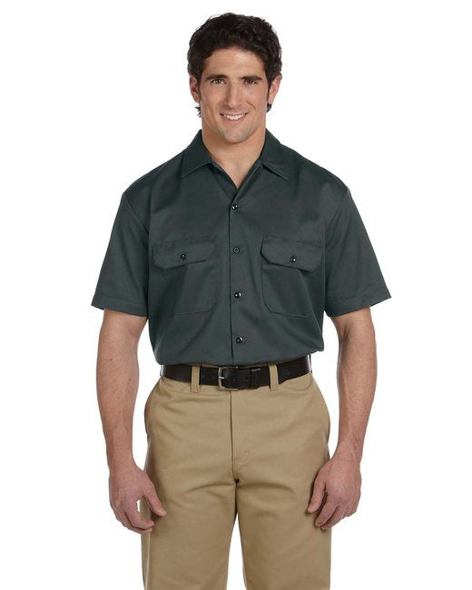 Unisex Short-Sleeve Work Shirt - BLAcK - S(D0102H7MF2T)