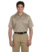 Unisex Short-Sleeve Work Shirt - BLAcK - S(D0102H7MF9T)