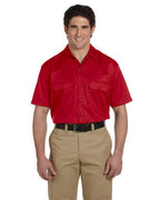 Unisex Short-Sleeve Work Shirt - BLAcK - S(D0102H7MFB6)
