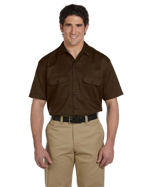 Unisex Short-Sleeve Work Shirt - BLAcK - S(D0102H7MFcP)