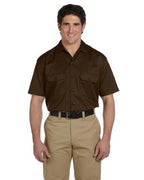 Unisex Short-Sleeve Work Shirt - BLAcK - S(D0102H7MFcP)
