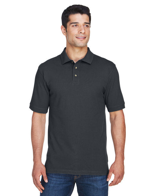 Mens Tall 6 oz Ringspun cotton Piqu Short-Sleeve Polo - BLAcK - XLT(D0102H7NB0J)