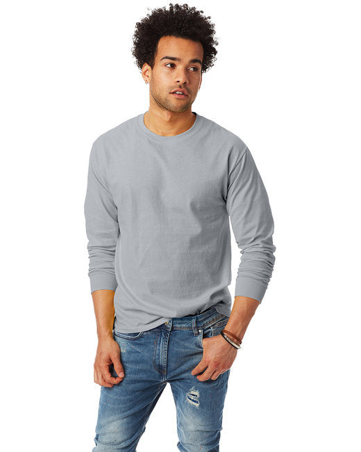 Unisex 61 oz Tagless Long-Sleeve T-Shirt - ASH - S(D0102H7NH2T)