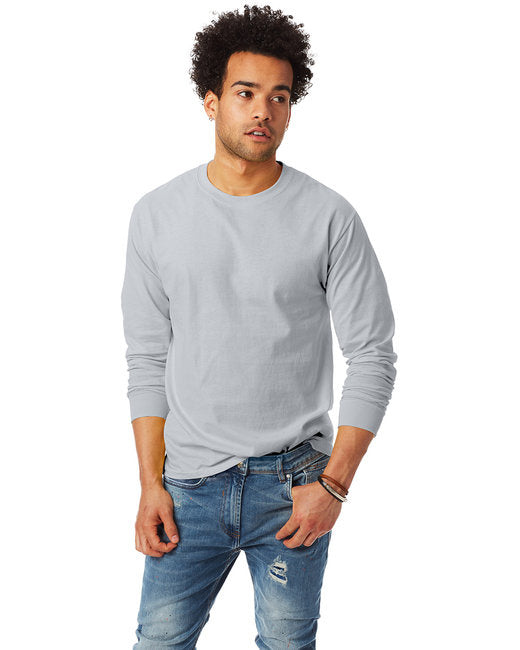 Unisex 61 oz Tagless Long-Sleeve T-Shirt - ASH - S(D0102H7NH78)