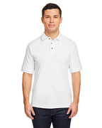 Mens 6 oz Ringspun cotton Piqu Short-Sleeve Polo - WHITE - 5XL(D0102H7NJB2)