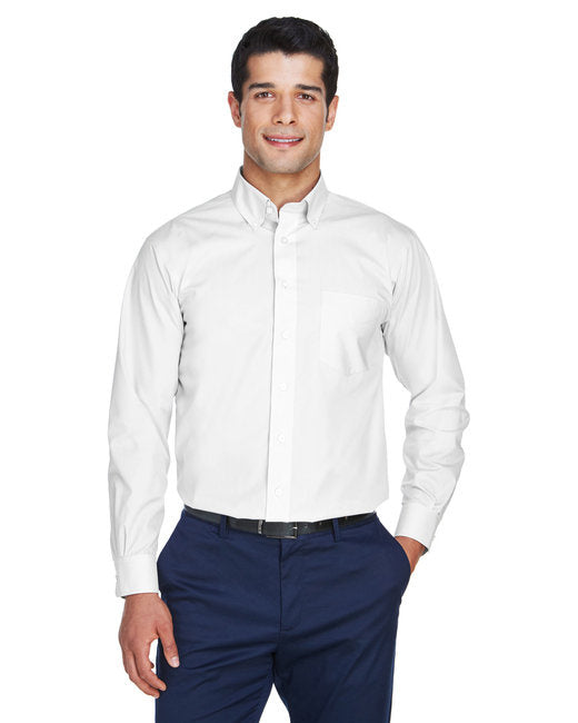 Mens crown Woven collectionSolid Broadcloth - WHITE - 5XL(D0102H7NJKJ)
