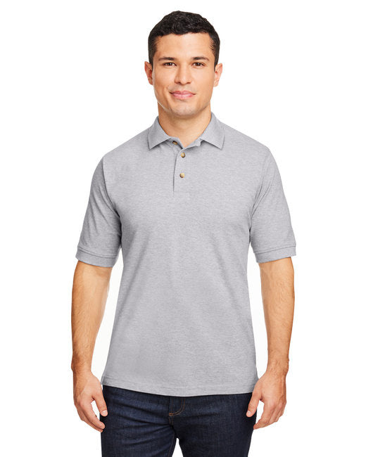 Mens 6 oz Ringspun cotton Piqu Short-Sleeve Polo - WHITE - 5XL(D0102H7NJV2)