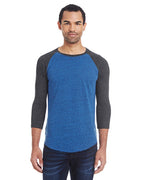 Unisex Triblend 34-Sleeve Raglan - cRM cRD BLK TRB - 3XL(D0102H7NP0X)