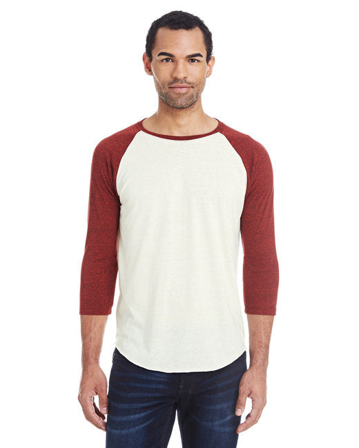 Unisex Triblend 34-Sleeve Raglan - cRM cRD BLK TRB - 3XL(D0102H7NPgP)