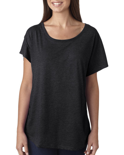 Ladies Triblend Dolman T-Shirt - INDIgO - 3XL(D0102H7NRY8)