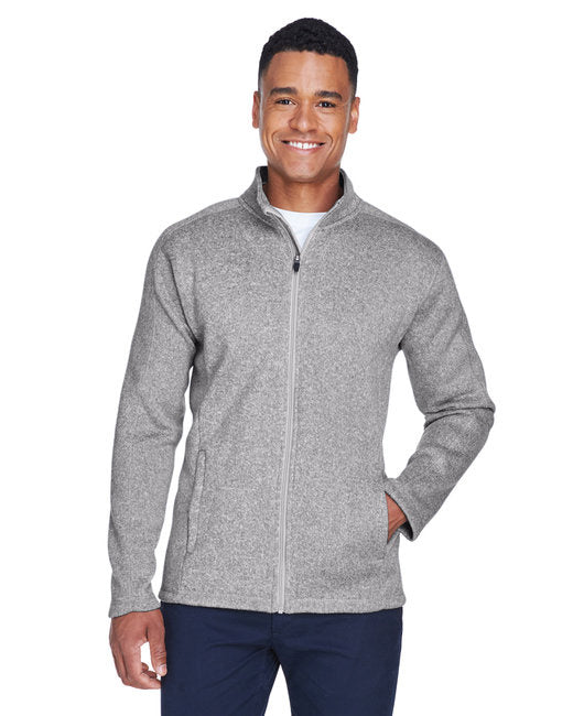 Mens Bristol Full-Zip Sweater Fleece Jacket - gREY HEATHER - S(D0102H7NV12)