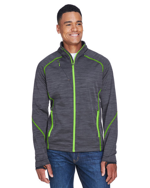 Mens Flux Mlange Bonded Fleece Jacket - cARBON OLY RED - S(D0102H7NV4X)